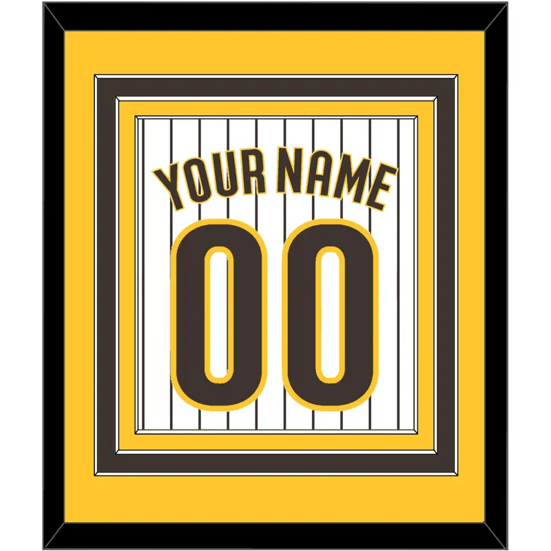 San Diego Name & Number - Home White Pinstripes - Triple Mat 3