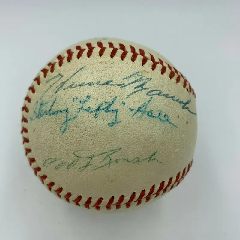 Branch Rickey Paul Waner Bill Mckechnie 1964 HOF Induction Signed Baseball JSA