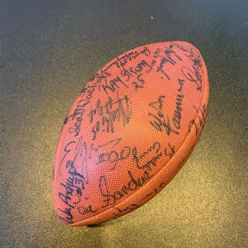 Early 1980's Atlanta Falcons Team Signed Wilson Official NFL Game Football