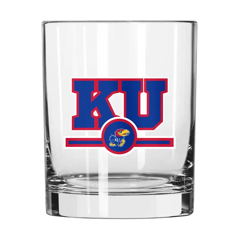 Kansas 14oz Letterman Rocks Glass