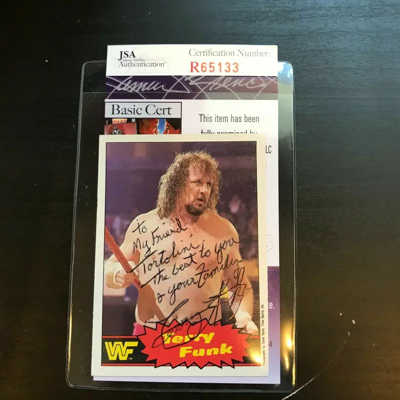 Terry Funk Signed Autographed Wrestling Card JSA COA
