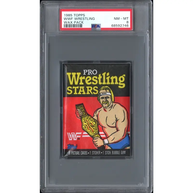 1985 Topps WWF Wrestling Unopened Pack PSA 8 Nm-Mint 2746