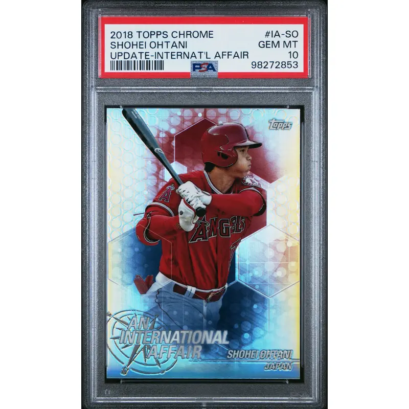 Shohei Ohtani 2018 Topps Chrome Update International Affair PSA 10 Gem Mint 2853
