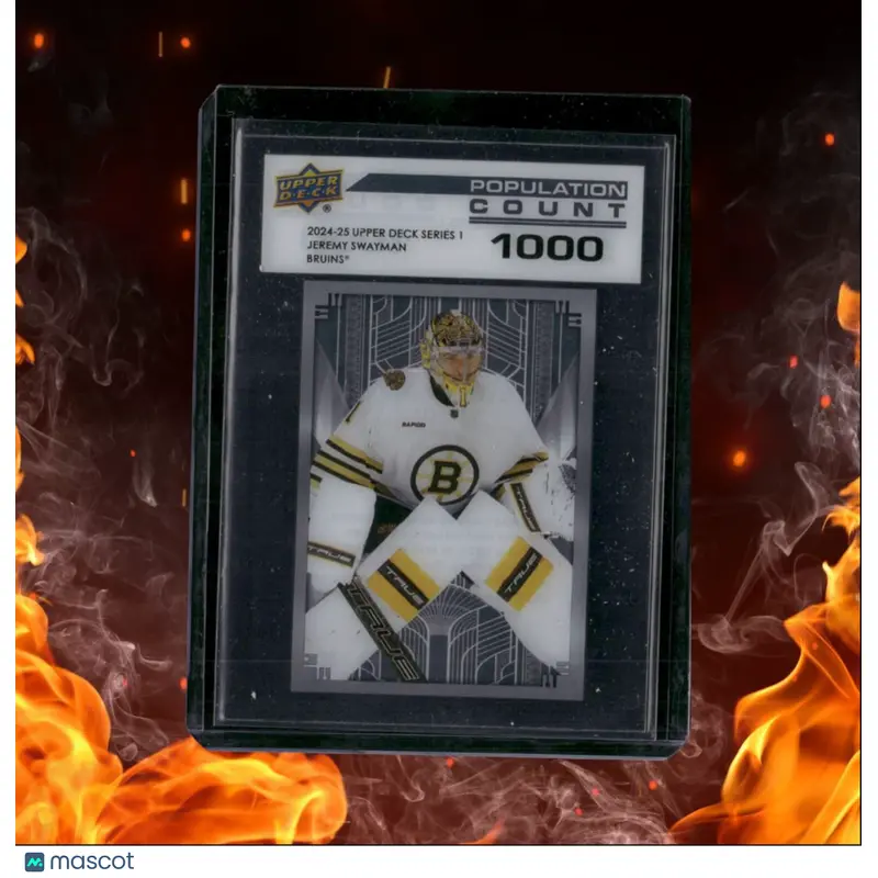 2024-25 Upper Deck Jeremy Swayman Population Count 1000 /1000 #PC-12