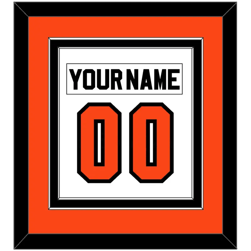 Philadelphia Nameplate & Number (Back) Combined - Home White (1983-2007) - Double Mat 2
