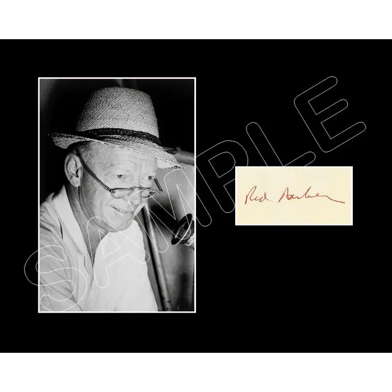 Red Barber Matted Photo Display 8X10 - Dodgers Yankees - 1003