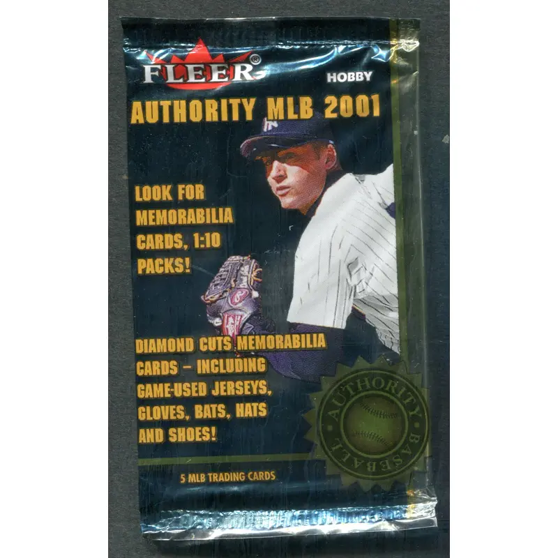 2001 Fleer Authority Baseball Unopened Pack (Hobby) (5)