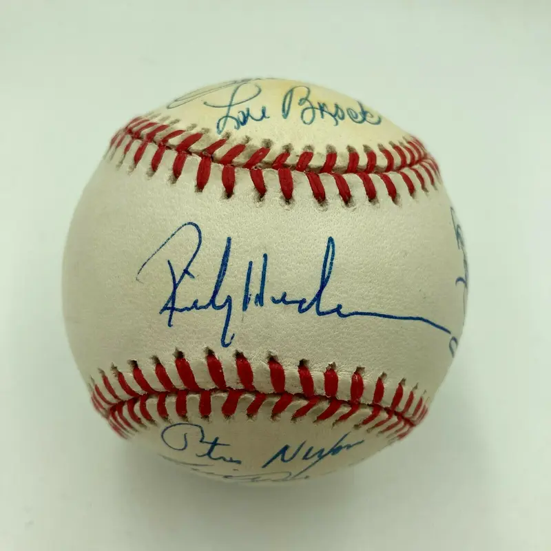 Extraordinary 500 Stolen Base Club Signed Baseball 15 Sigs Henderson Brock JSA