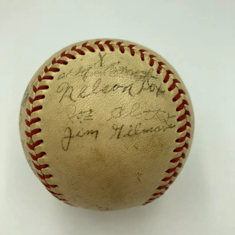 Nellie Fox Pre Rookie 1945 Lancaster Red Roses Minor League Signed Baseball JSA