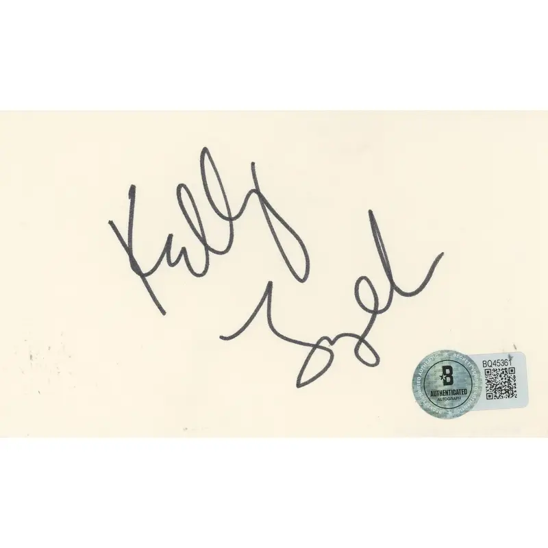 Kelly Lynch Road House Authentic Signed 3x5 Index Card Autographed BAS #BQ45361
