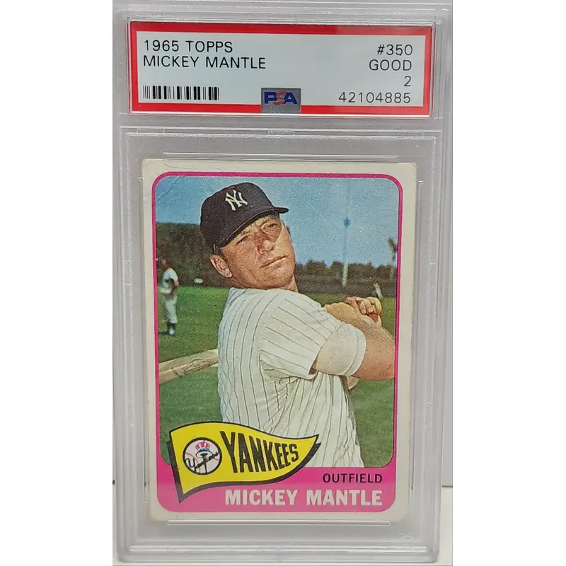 Mickey Mantle 1965 Topps #350 PSA 2 Good 4885
