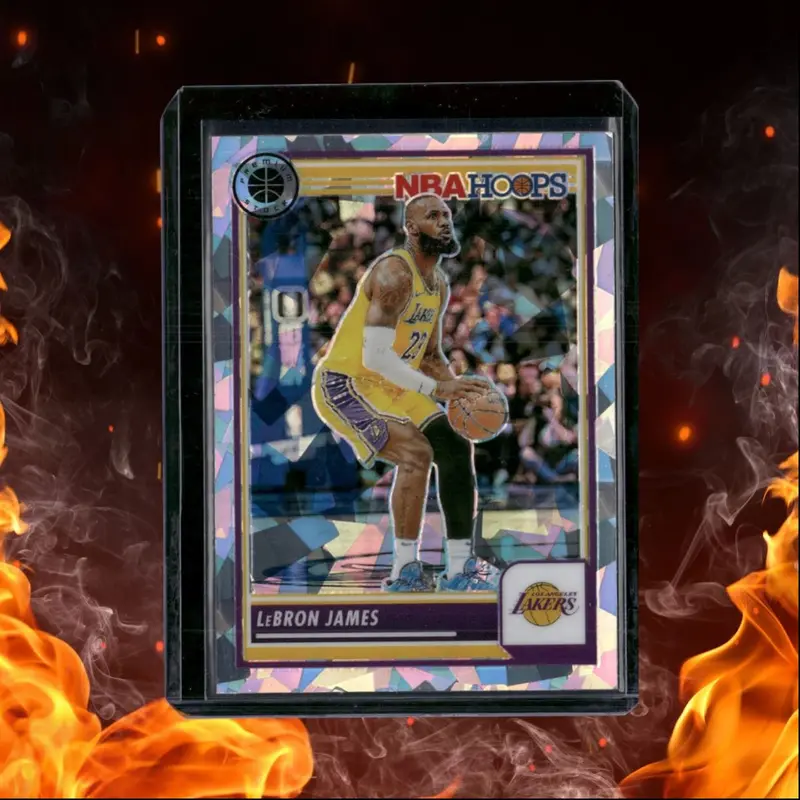 2023-24 Panini NBA Hoops Premium Stock Lebron James Cracked Ice Prizm #149