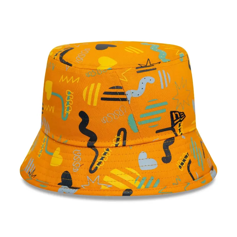 Toddler New Era All Over Print Bright Orange Adventure Bucket Adjustable Hat