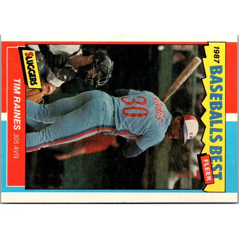 1987 Fleer Baseball's Best Sluggers vs Pitchers Tim Raines #32