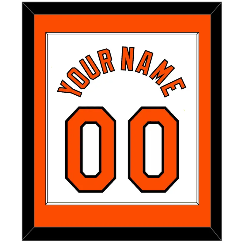 Baltimore Name & Number - Home White (1971-1977) - Single Mat 1