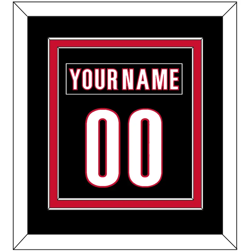 Carolina Nameplate & Number (Back) Combined - Alternate Black - Double Mat 2