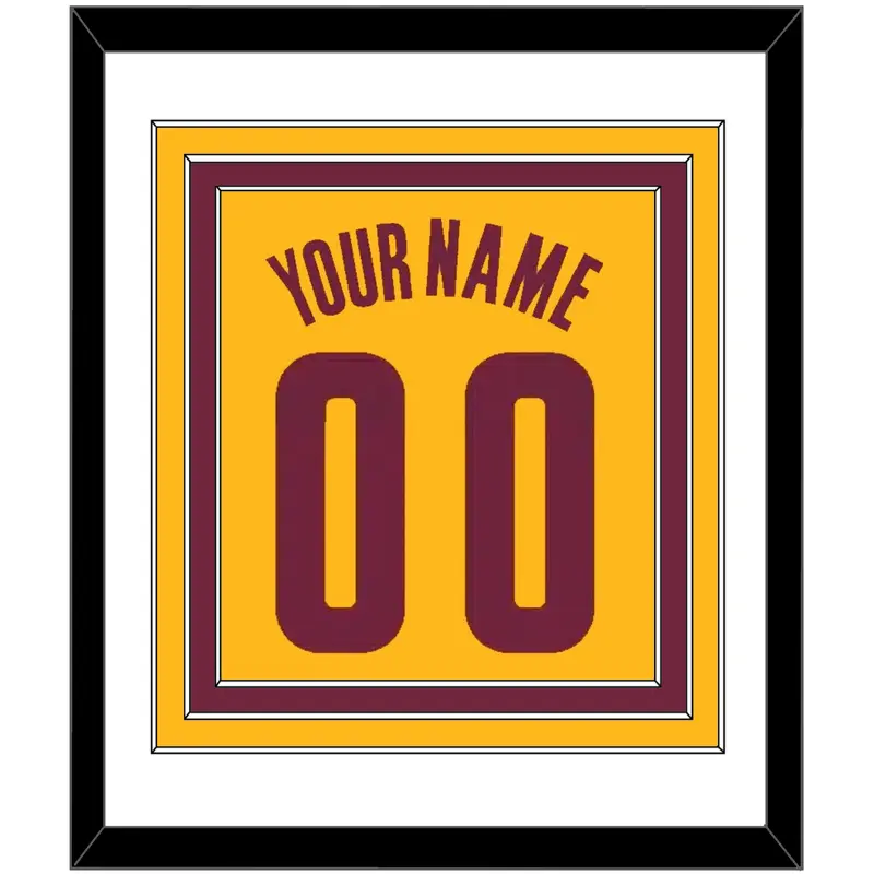 Cleveland Name & Number - Alternate Yellow (2012-2017) - Triple Mat 1