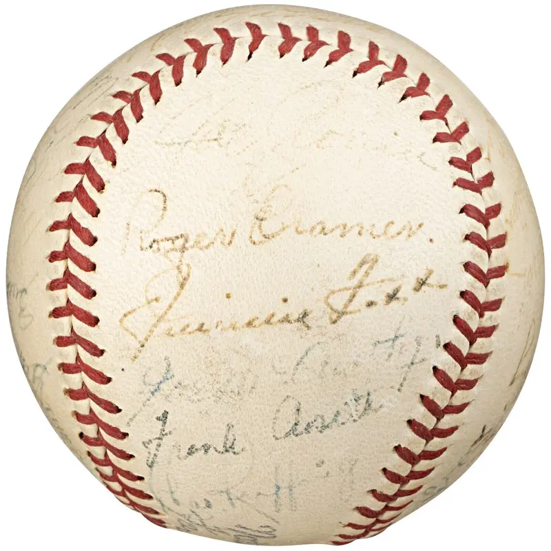 1939 All Star Game Team Signed Baseball Jimmie Foxx Joe Dimaggio PSA DNA & JSA