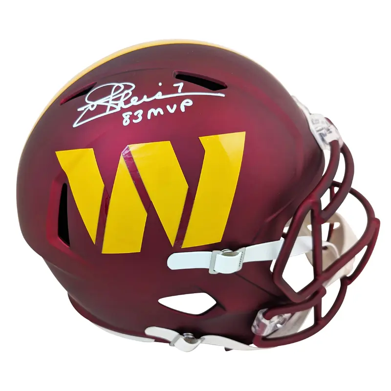 Commanders Joe Theismann "83 MVP" Signed Full Size Speed Rep Helmet BAS Wit