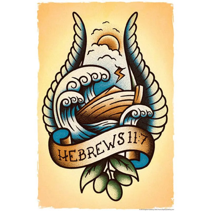 Noah's Ark Tatoo Poster (Hebrews 11:7) - Slingshot Publishing