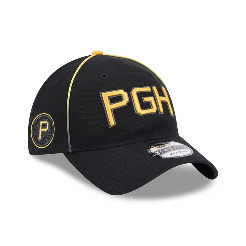 Pittsburgh Pirates MLB City Connect 2025 Black 9TWENTY Adjustable Cap