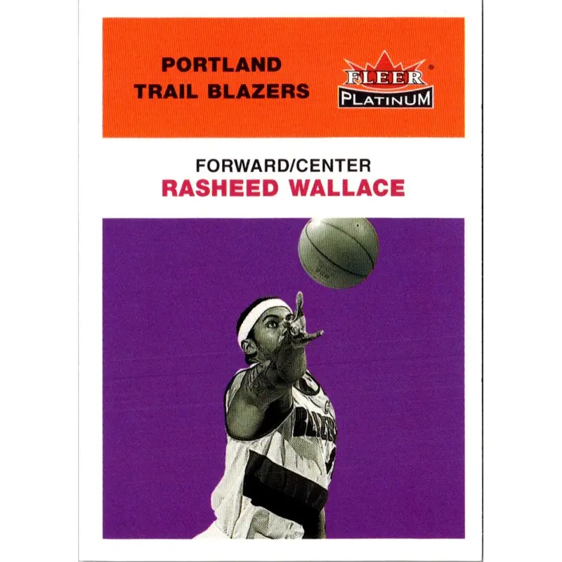 2001 Fleer Platinum Rasheed Wallace #113
