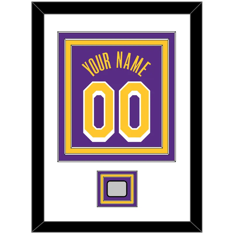 Los Angeles Name & Number With Champions Patch - Purple Statement - Triple Mat 1
