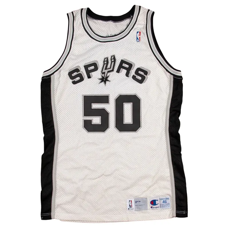 1991-92 David Robinson Game Used San Antonio Spurs Home Jersey MEARS A10