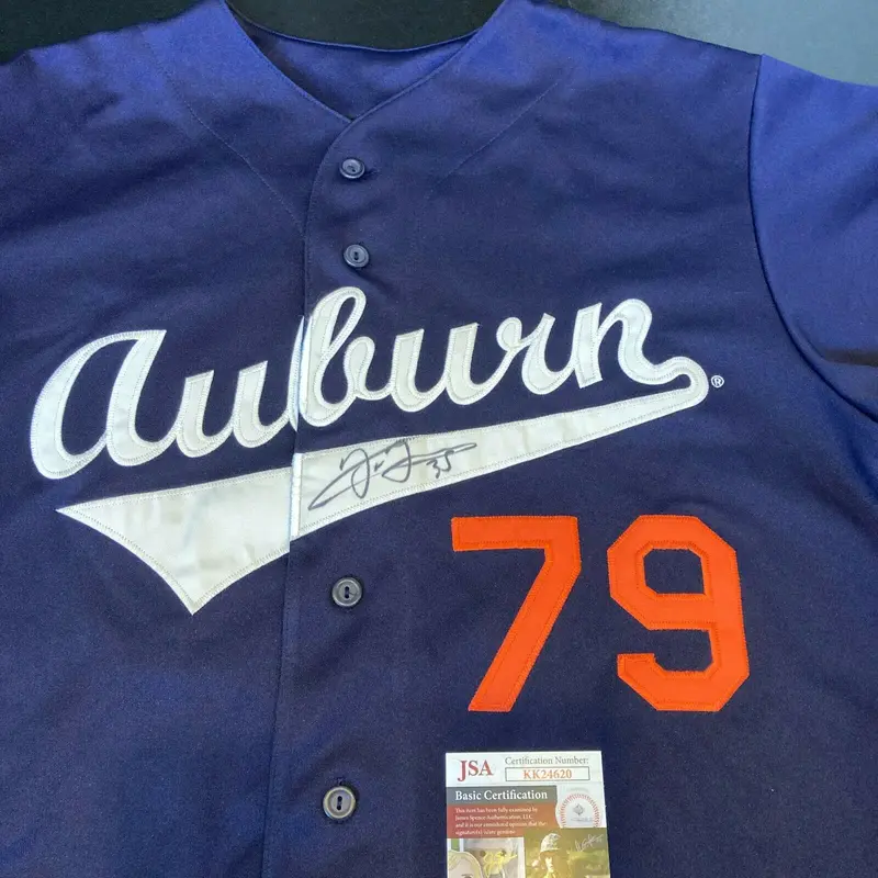 Frank Thomas Signed Rookie Authentic 1989 Auburn Tigers Minor League Jersey JSA