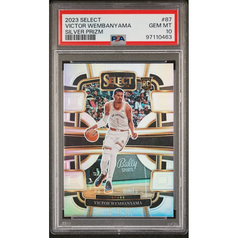 Victor Wembanyama 2023 Panini Select Rookie #87 Silver Prizm PSA 10 Gem Mint
