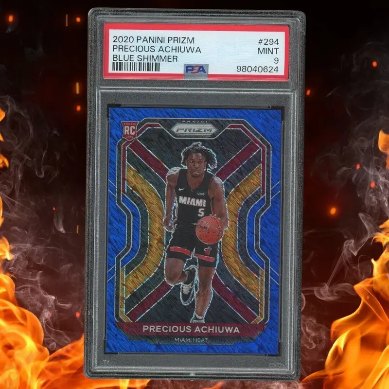 2020-21 Panini Prizm PRECIOUS ACHIUWA Rookie /35 Blue Shimmer Prizm PSA 9 #294