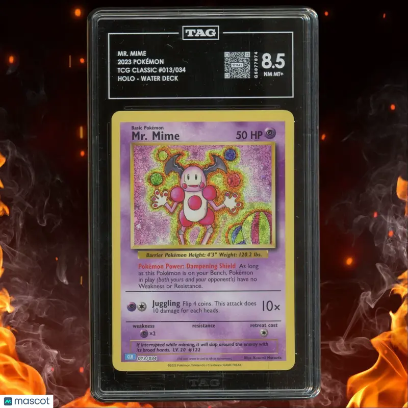 2023 Pokemon TCG Classic Mr. Mime Holo Water Deck TAG 8.5 #013/034