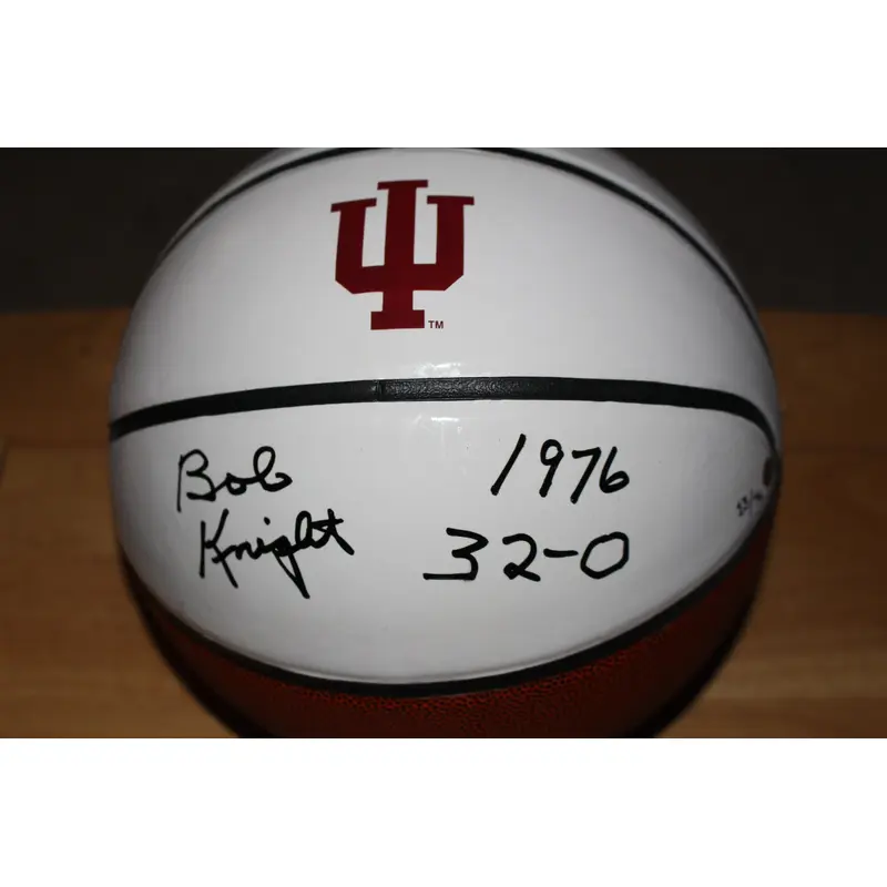 Bob Knight Autographed Limited Edition Basketball 1976 32-0