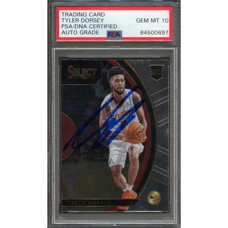 2017-18 Panini SELECT #4 TYLER DORSEY Signed Card AUTO 10 PSA Slabbed RC Hawks