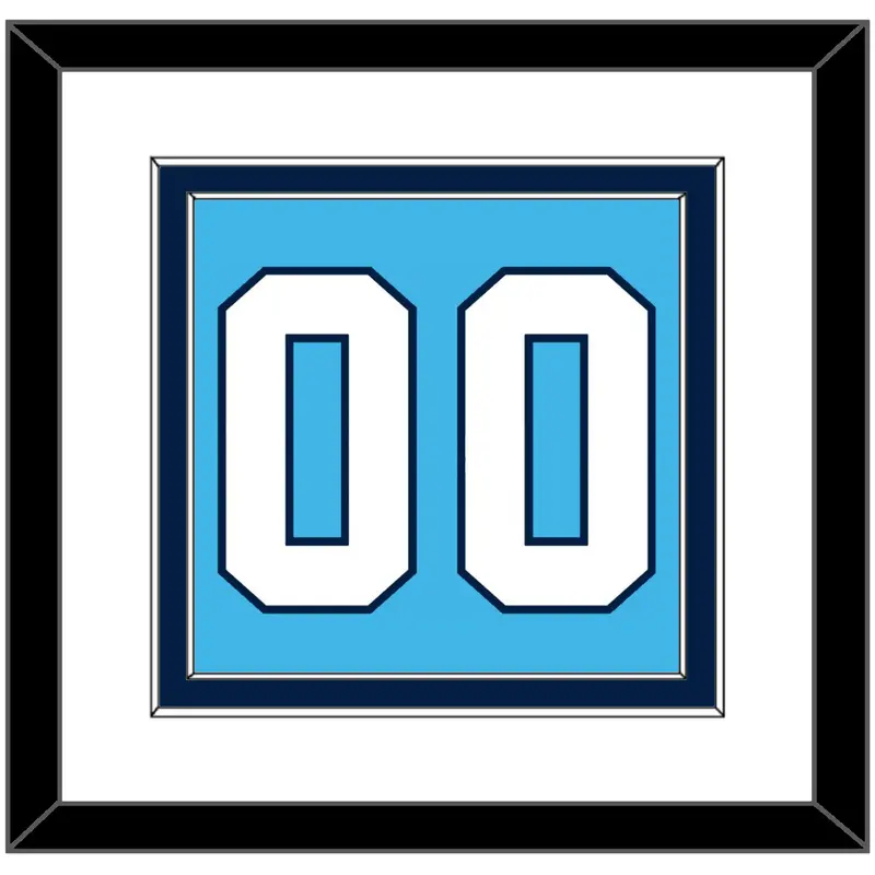 Pittsburgh Number (Back) - Home Powder Blue (1968-1970) - Double Mat 1