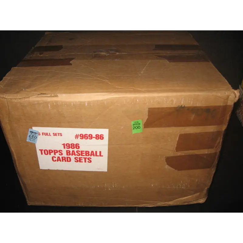 1986 Topps Baseball Factory Set Case (Brown) (16 Sets) (Authenticate)