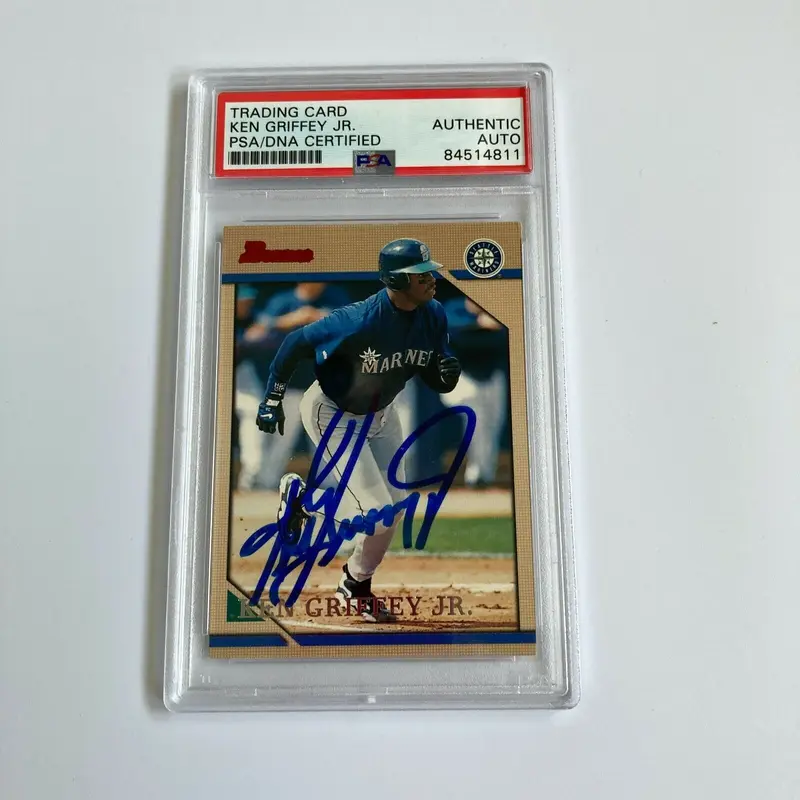 Ken Griffey Jr. Signed Autographed 1996 Bowman Baseball Card PSA DNA