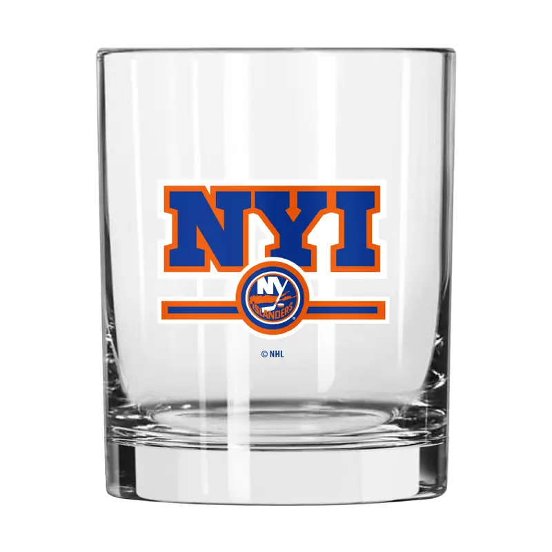 New York Islanders 14oz Letterman Rocks Glass