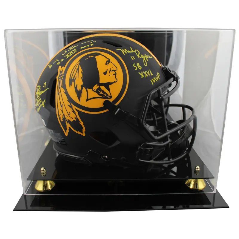 WFT SB QBs (3) Signed Eclipse Full Size Speed Proline Helmet W/ Case BAS Witness