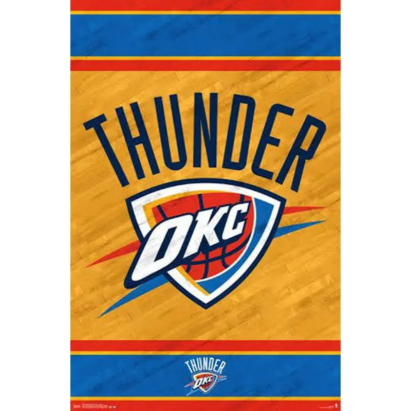 Oklahoma City Thunder NBA Basketball Official Team Logo Poster - Trends International