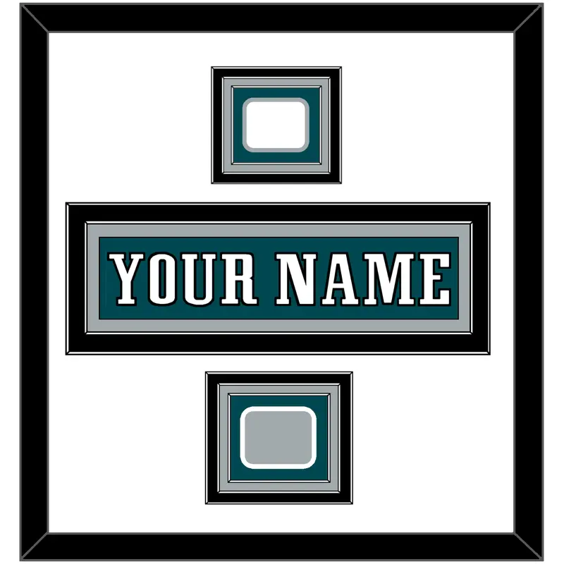 Philadelphia Nameplate, Logo Patch & Super Bowl Jersey Patch - Home Green - Triple Mat 2