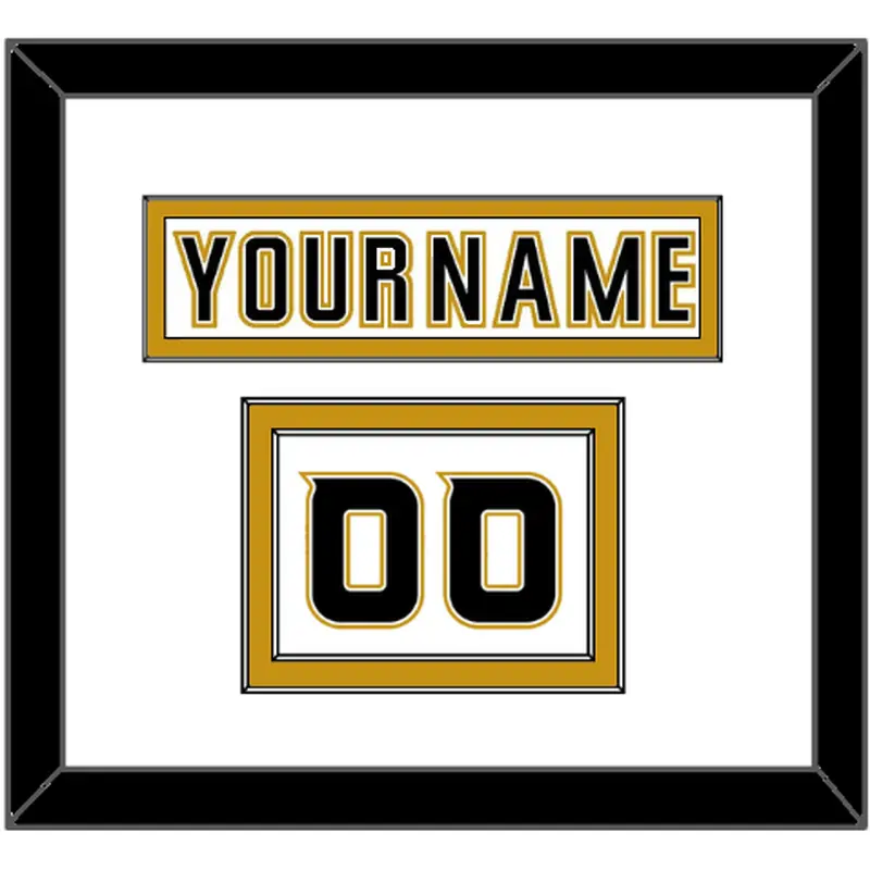 Anaheim Nameplate & Number (Shoulder) - Road White (2006-2014) - Double Mat 1