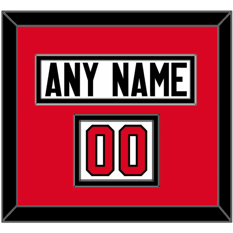 Canada Mens Hockey Nameplate & Number (Shoulder) - 2014 Olympics Home White - Double Mat 2