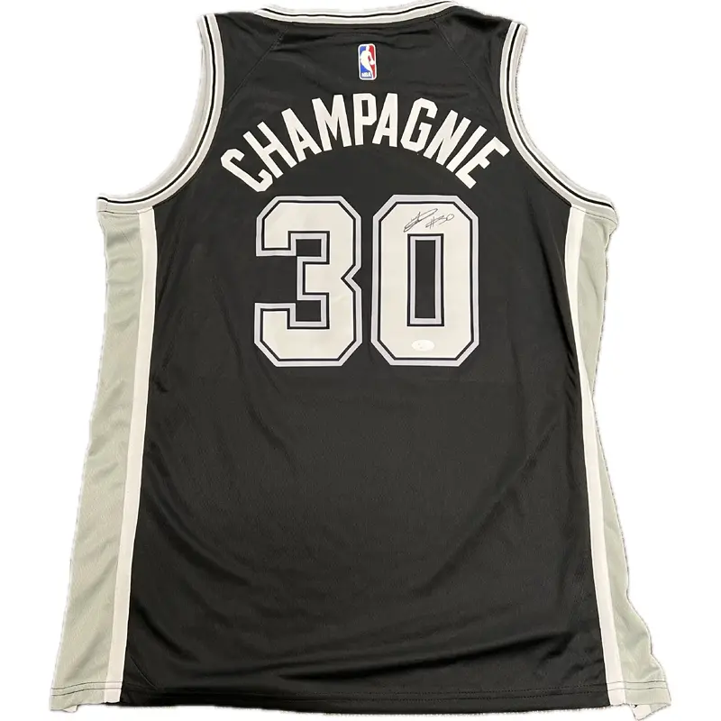 Julian Champagnie Signed Jersey JSA San Antonio Spurs Autographed