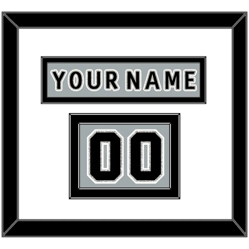 Los Angeles Nameplate & Number (Shoulder) - Alternate Gray (2018-2021) - Double Mat 1