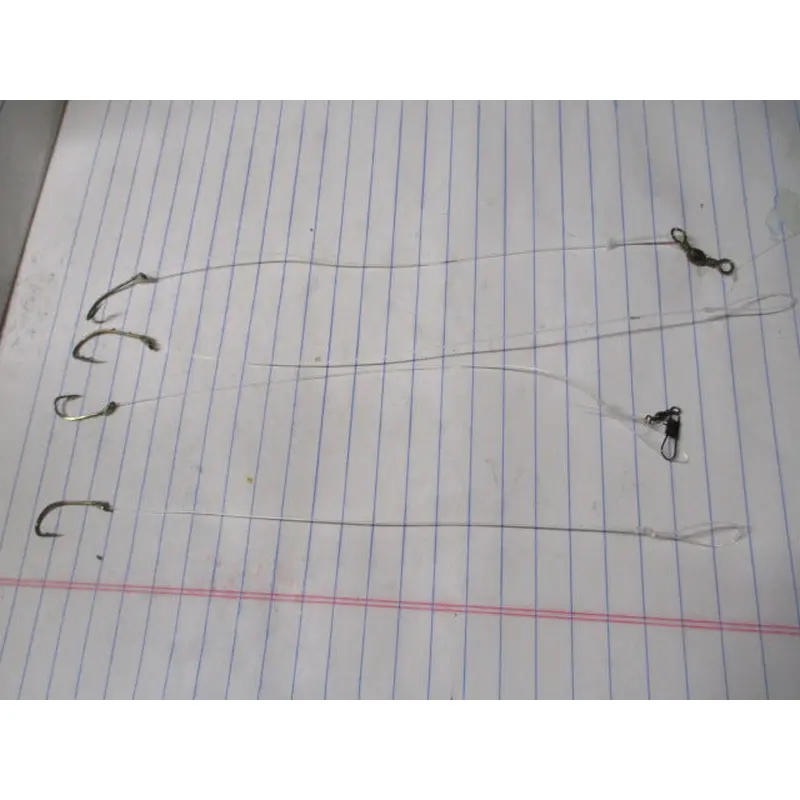 Used Snelled Fishing Hooks - 4 ct