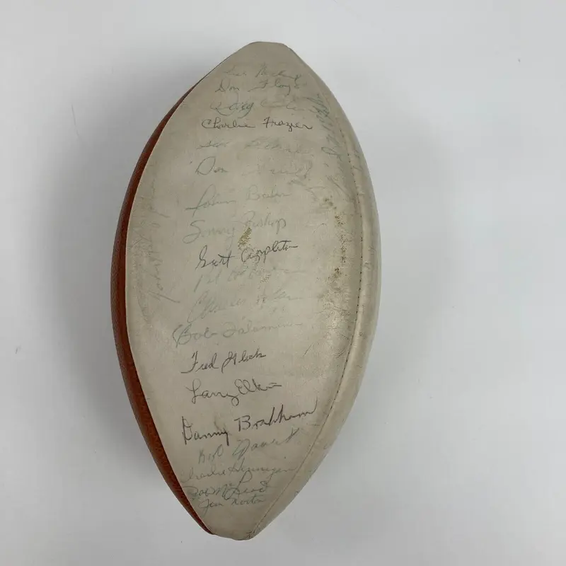 1966 Houston Oilers Team Signed Spalding Official AFL Football JSA COA 50+ Sigs