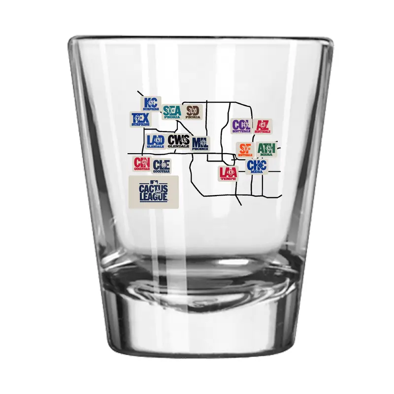 2025 Cactus League Map 2oz Shot Glass