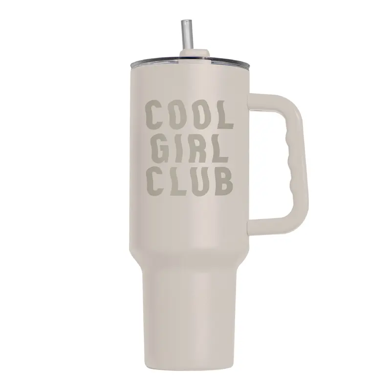 Just a Girl Cool Girl Cub 40oz Powder Coat Tumbler