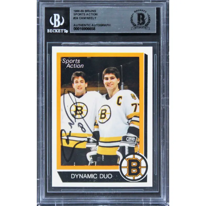 Bruins Cam Neely Authentic Signed 1988 Bruins Sports Action #24 Card BAS Slabbed